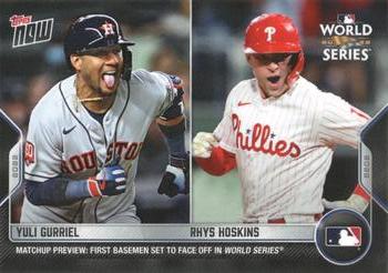 2022 Topps Now World Series Matchup #WSM-2 Yuli Gurriel / Rhys Hoskins Front