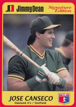 1991 Jimmy Dean Signature Edition #19 Jose Canseco Front