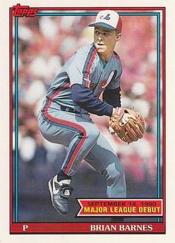 1991 Topps Major League Debut 1990 #11 Brian Barnes Front