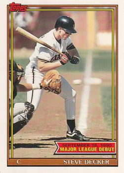 1991 Topps Major League Debut 1990 #37 Steve Decker Front