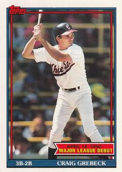 1991 Topps Major League Debut 1990 #59 Craig Grebeck Front