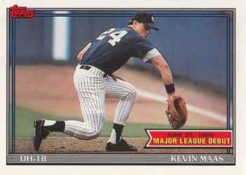 1991 Topps Major League Debut 1990 #92 Kevin Maas Front