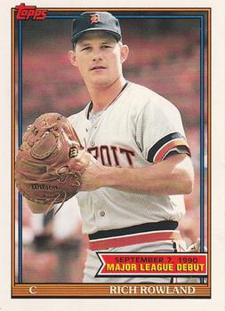 1991 Topps Major League Debut 1990 #136 Rich Rowland Front