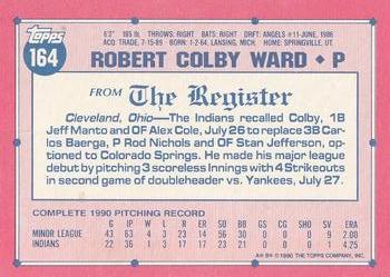 1991 Topps Major League Debut 1990 #164 Colby Ward Back
