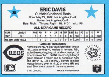 1988 Donruss All-Stars #38 Eric Davis Back