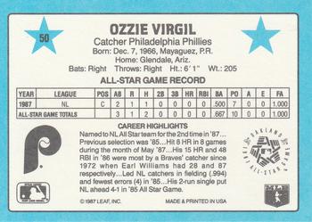 1988 Donruss All-Stars #50 Ozzie Virgil Back
