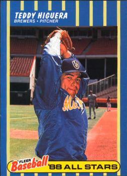 1988 Fleer Baseball All-Stars #15 Teddy Higuera Front