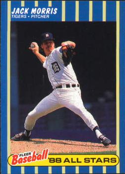 1988 Fleer Baseball All-Stars #26 Jack Morris Front