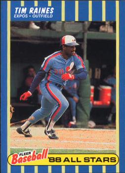 1988 Fleer Baseball All-Stars #31 Tim Raines Front