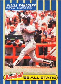 1988 Fleer Baseball All-Stars #32 Willie Randolph Front