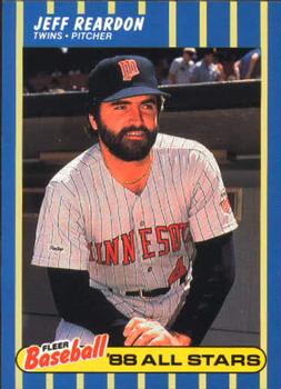 1988 Fleer Baseball All-Stars #33 Jeff Reardon Front
