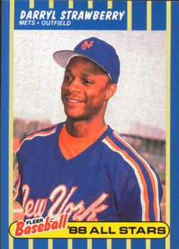 1988 Fleer Baseball All-Stars #40 Darryl Strawberry Front