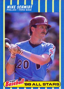 1988 Fleer Baseball All-Stars #36 Mike Schmidt Front