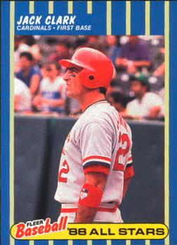 1988 Fleer Baseball All-Stars #6 Jack Clark Front