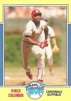 1988 Fleer Baseball MVPs #7 Vince Coleman Front