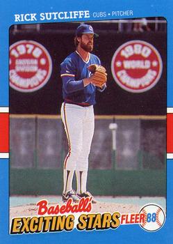 1988 Fleer Baseball's Exciting Stars #40 Rick Sutcliffe Front