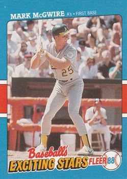 1988 Fleer Baseball's Exciting Stars #26 Mark McGwire Front
