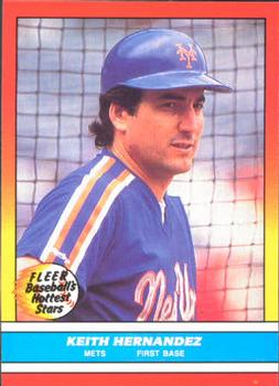 1988 Fleer Baseball's Hottest Stars #17 Keith Hernandez Front