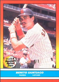 1988 Fleer Baseball's Hottest Stars #33 Benito Santiago Front