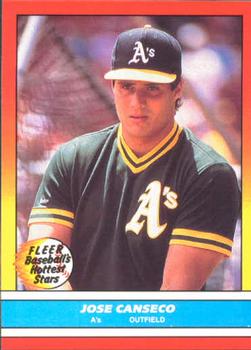 1988 Fleer Baseball's Hottest Stars #5 Jose Canseco Front