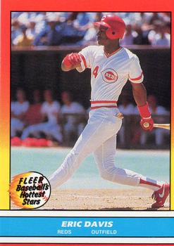1988 Fleer Baseball's Hottest Stars #8 Eric Davis Front