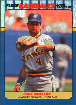 1988 Fleer Baseball's League Leaders #27 Paul Molitor Front