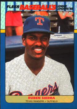 1988 Fleer Baseball's League Leaders #39 Ruben Sierra Front