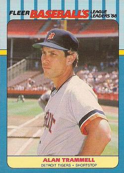 1988 Fleer Baseball's League Leaders #42 Alan Trammell Front