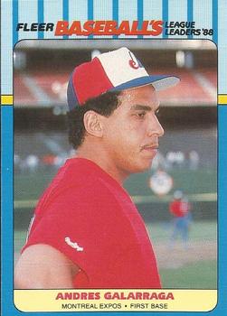 1988 Fleer Baseball's League Leaders #14 Andres Galarraga Front