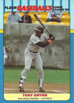 1988 Fleer Baseball's League Leaders #16 Tony Gwynn Front
