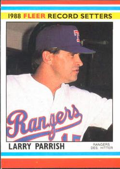1988 Fleer Record Setters #28 Larry Parrish Front