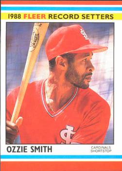 1988 Fleer Record Setters #38 Ozzie Smith Front