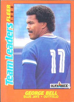 1988 Fleer Kay-Bee Team Leaders #1 George Bell   Front