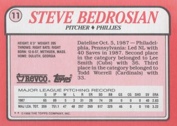 1988 Topps Revco League Leaders #11 Steve Bedrosian Back