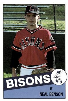 1986 David Lipscomb Bisons #NNO Neal Benson Front
