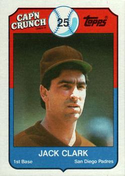 1989 Topps Cap'n Crunch #14 Jack Clark Front