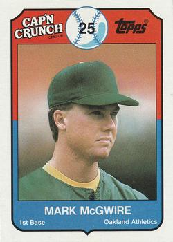 1989 Topps Cap'n Crunch #22 Mark McGwire Front