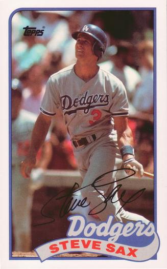 1989 Topps/LJN Baseball Talk #100 Steve Sax Front