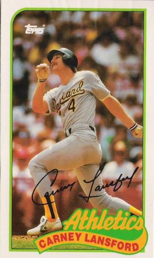 1989 Topps/LJN Baseball Talk #103 Carney Lansford Front