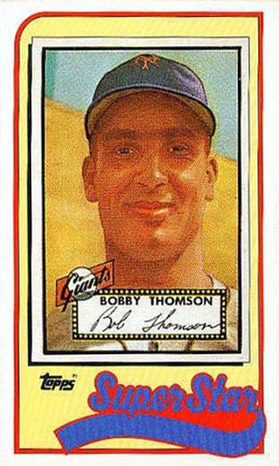 1989 Topps/LJN Baseball Talk #12 Bobby Thomson Front