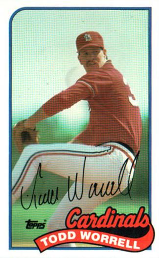 1989 Topps/LJN Baseball Talk #154 Todd Worrell Front