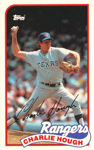 1989 Topps/LJN Baseball Talk #160 Charlie Hough Front
