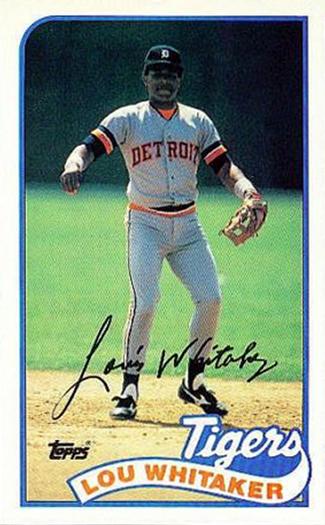 1989 Topps/LJN Baseball Talk #162 Lou Whitaker Front