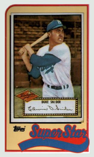 1989 Topps/LJN Baseball Talk #30 Duke Snider Front