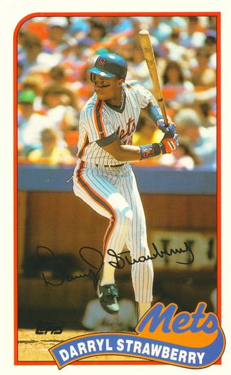 1989 Topps/LJN Baseball Talk #44 Darryl Strawberry Front