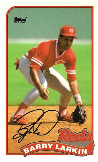 1989 Topps/LJN Baseball Talk #90 Barry Larkin Front