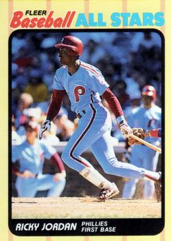 1989 Fleer Baseball All-Stars #24 Ricky Jordan  Front