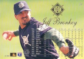 1994 Flair #64 Jeff Bronkey Back