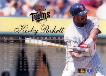 1994 Flair #77 Kirby Puckett Back