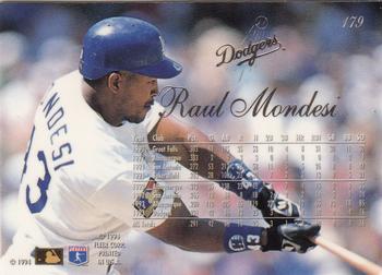 1994 Flair #179 Raul Mondesi Back